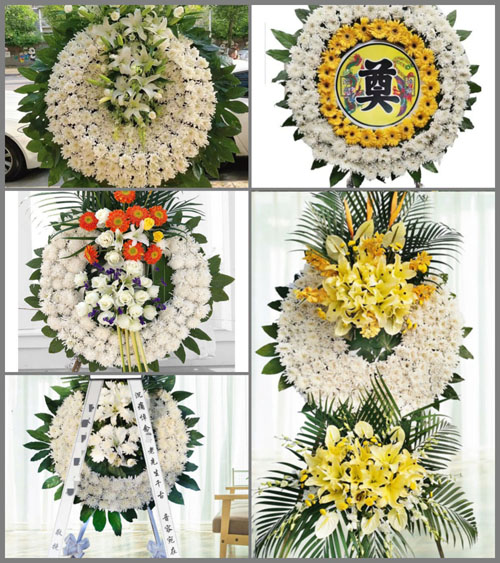 湖南湘潭湘乡市泉塘镇三角村花圈速递